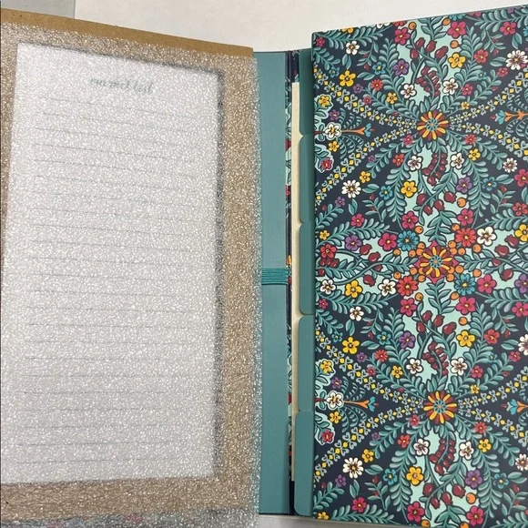 Vera Bradley Kaleidoscope Navy Blue Market Coupon Organizer With Notepad - Picture 5 of 10